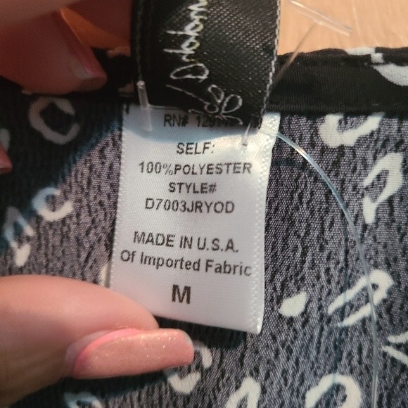 Dippin' Daisys Black / White Leopard Swim Top medium - Picture 6 of 9